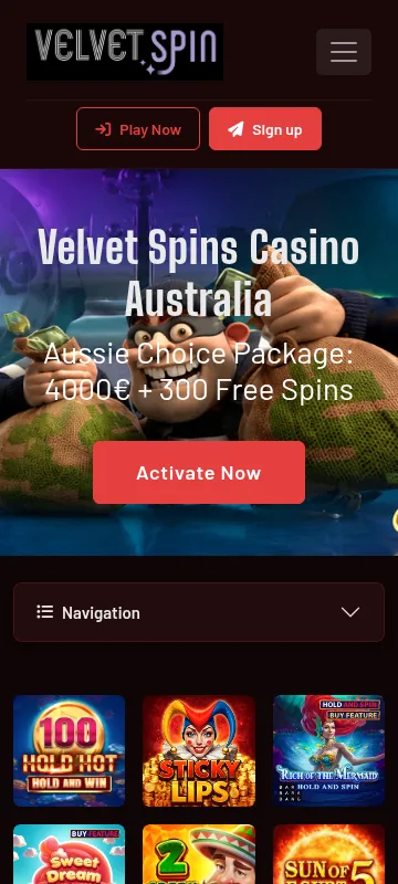 Velvet Spins Casino mobile experience
